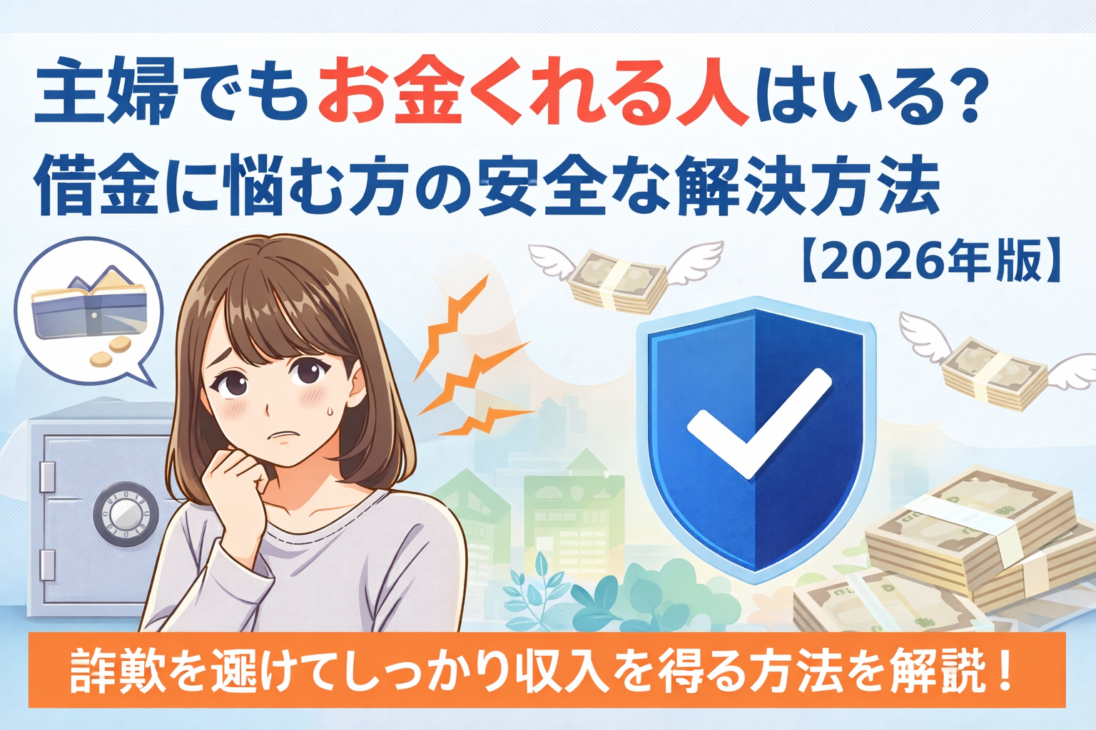 主婦でもお金くれる人はいる？借金に悩む方の安全な解決方法【2026年版】
